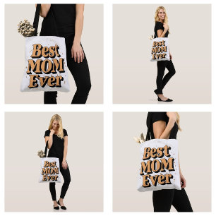 Vacker unik typografi Bästa mamma någonsin Tygkasse