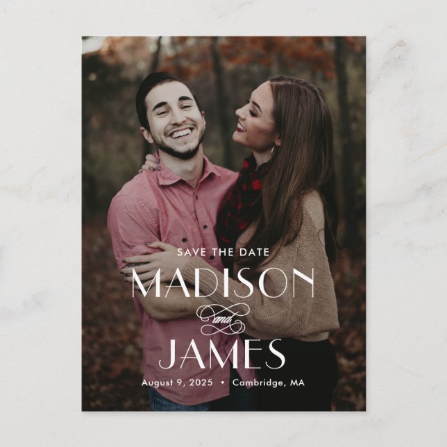 Vacker Union Modern Spara Datum Postkort Vykort (Framsida)