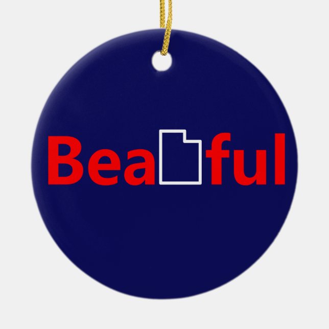 Vacker Utah Julgransprydnad Keramik (Framsidan)