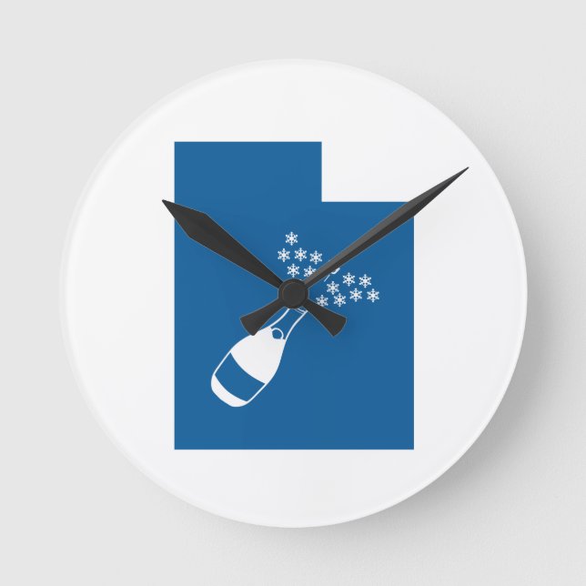 Vacker Utah Rund Klocka (Framsida)