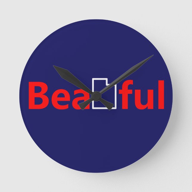 Vacker Utah Rund Klocka (Framsida)