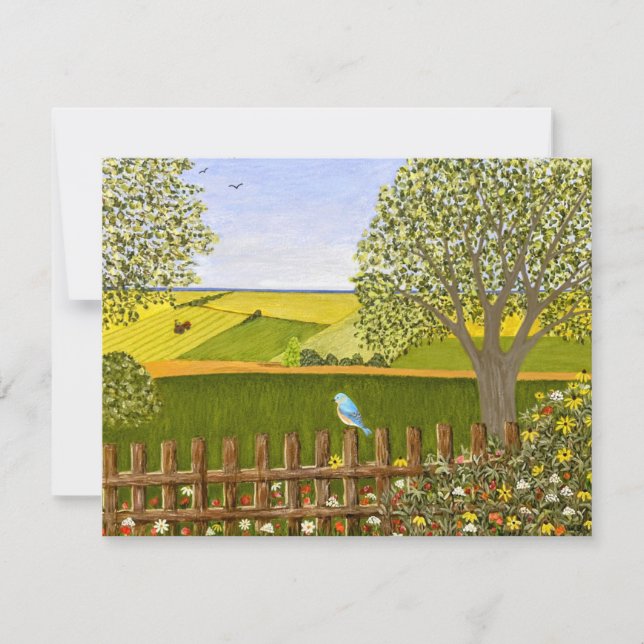 Vacker utsikt anteckningskort (Framsida)