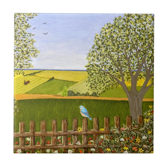 Vacker utsikt kakelplatta (Framsidan)