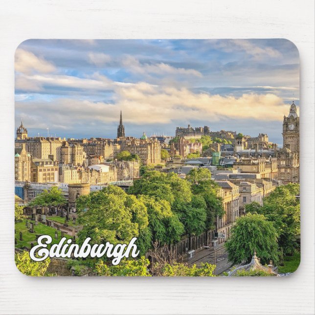 Vacker utsikt över Edinburgh, Skottland Musmatta (Framsidan)