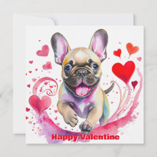 Vacker valentin fransk bulldog