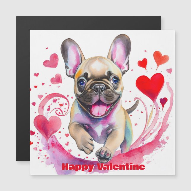 Vacker valentine fransk bulldogg (Fram/baksida)