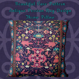 Vacker Vas Mönster Antique Persian Oriental Kudde