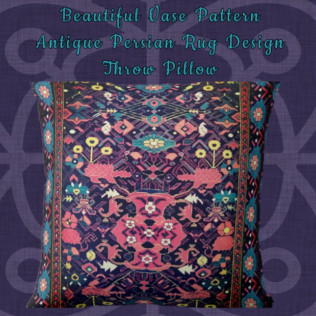Vacker Vas Mönster Antique Persian Oriental Kudde (Skapare uppladdad)