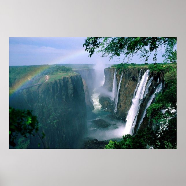 vacker vattenfallslandskap poster (Framsidan)