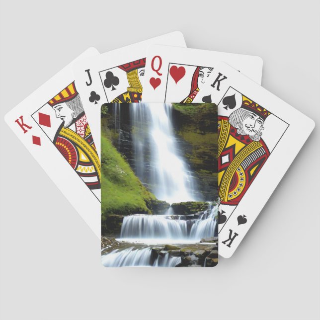 Vacker vattenfallsström casinokort (Baksidan)