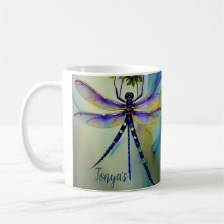 Vacker vattenfärg Dragonfly, kaffe Mugg