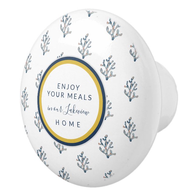 Vacker vattenfärgkoral på Vita strandstugan  Knopp (Höger)