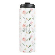 Vacker vattenfärgsBlommigt  Rosa