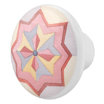 Vacker vattenfärgsgeometrisk återtro mönster rosa