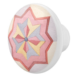 Vacker vattenfärgsgeometrisk återtro mönster rosa knopp