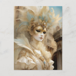 Vacker Venedig Carnival Mask Vykort