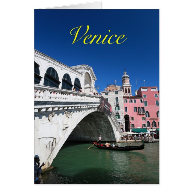 Vacker Venedig, Rialto Bridge Hälsningskort (Framsidan)