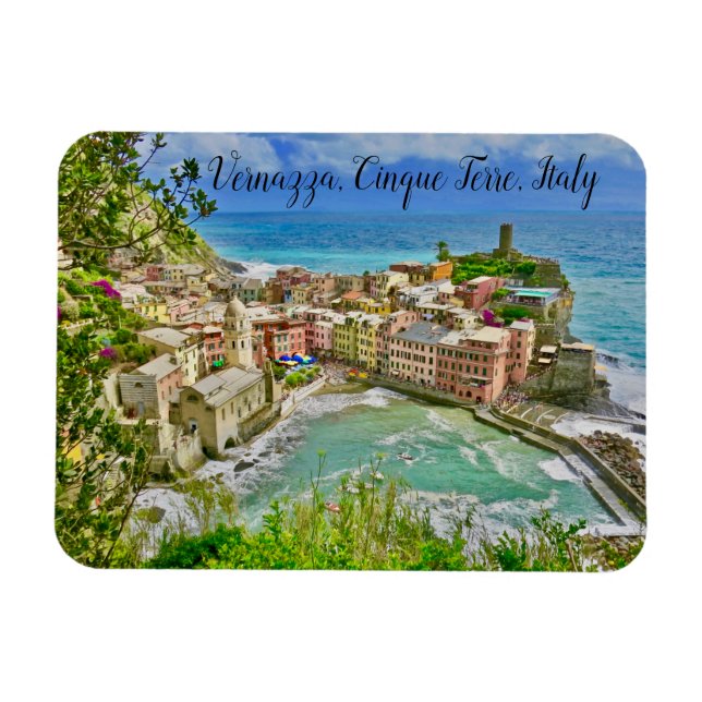 Vacker Vernazza, Italien Magnet (Horisontell)