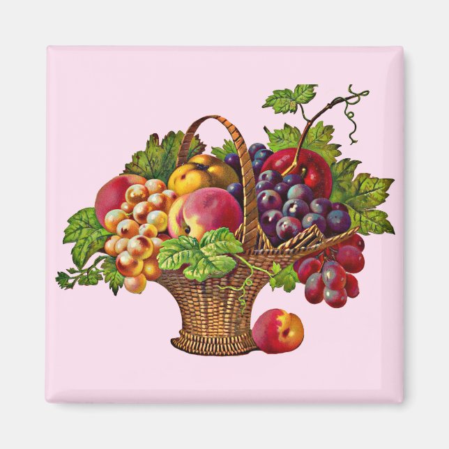 vacker Victoriansk frukt basket Magnet (Framsidan)
