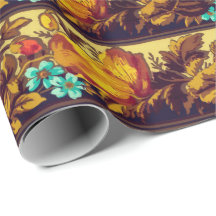 Vacker viktoriansk blomsterdesign i brunt