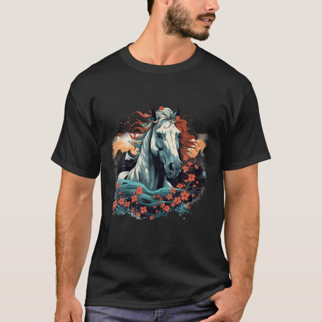 vacker vild för häst Idea Kreativ inspiration Gra T Shirt (Framsida)