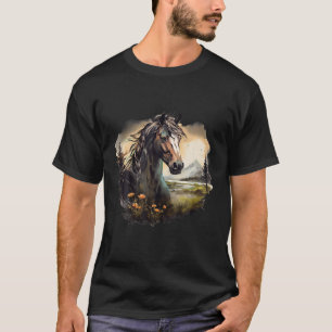 vacker vild för häst Idea Kreativ inspiration Gra T Shirt
