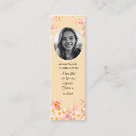 Vacker vildblomsfotofuneral Bokmärke