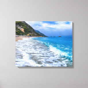 Vacker Vinkar Beach Scene Canvastryck
