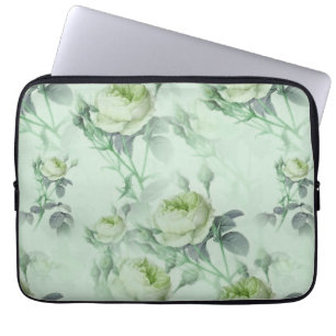 Vacker vintage blomster laptop fodral