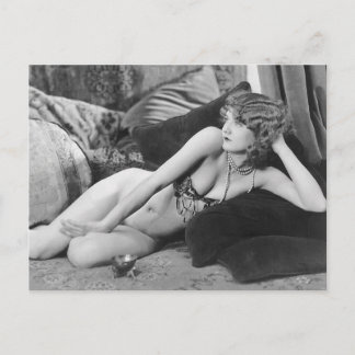 Vacker ! Vintage pin up flicka vykort
