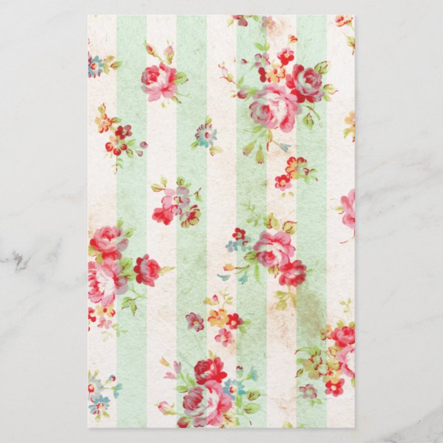 Vacker vintage ro och andra blommor (Framsida)