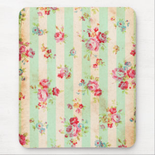 Vacker vintage ro och andra blommor musmatta