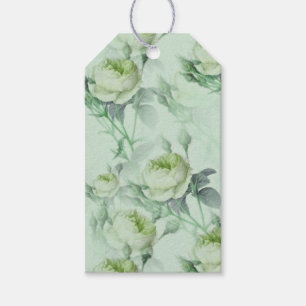 Vacker vintageblomma presentetikett