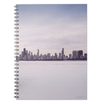 vacker vinter Chicago - anteckningsbok