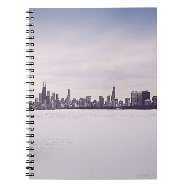 vacker vinter Chicago - anteckningsbok Med Spiral (Framsidan)