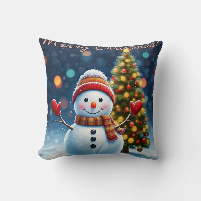 "Vacker vinterstämning: julgranar & snömän De Kudde (Framsida)
