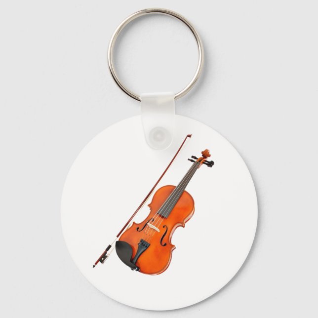 Vacker Viola Musikinstrument Nyckelring (Framsida)