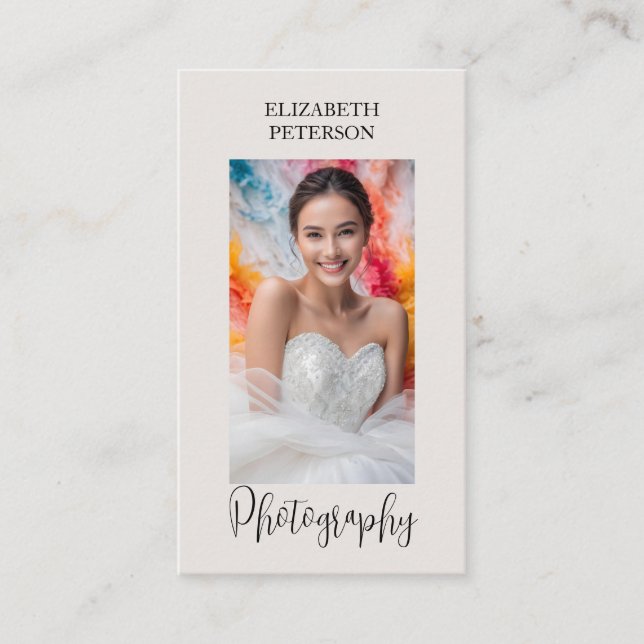 Vacker visitkort för fotograf (Framsida)