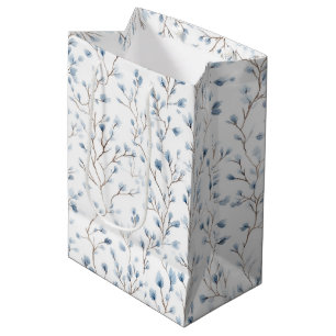 Vacker vit blå blombröllopsdusch