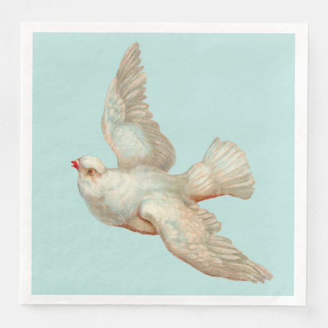 vacker vit duva pappersservett (Framsida)