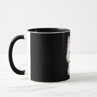 Vacker vit katt mugg