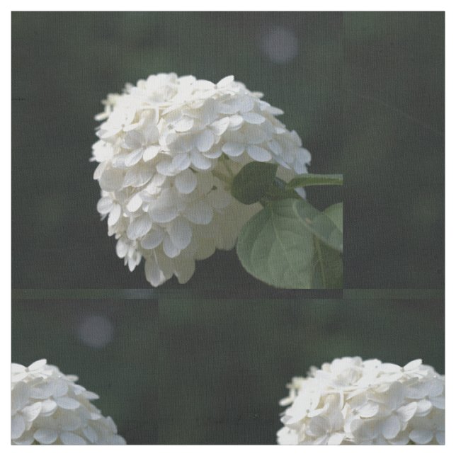 Vacker vit lime hortensia blomster tyg (Provkarta)