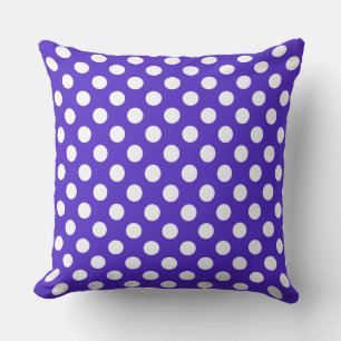 Vacker vit och Lila Polka dots Mönster Kudde
