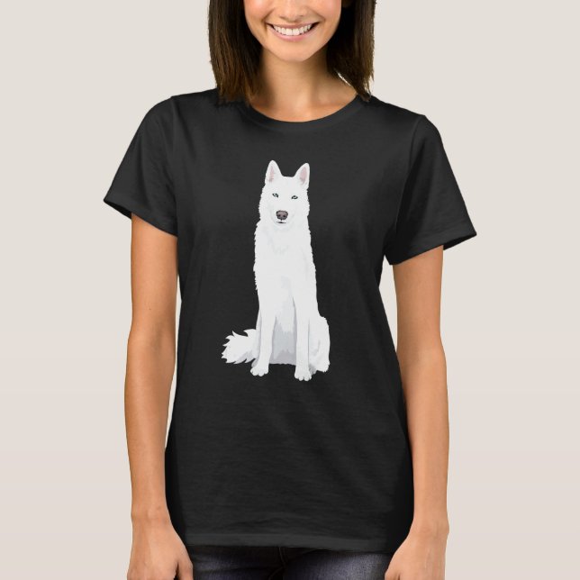 Vacker vit Siberian husky Sweet White Snö D T Shirt (Framsida)
