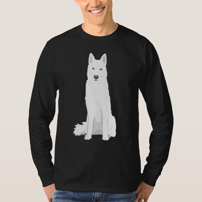 Vacker vit Siberian husky Sweet White Snö D T Shirt (Framsida)