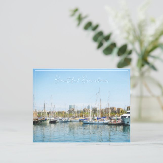 Vacker vy över marina i Spanien Helg Vykort (Stående Fram)