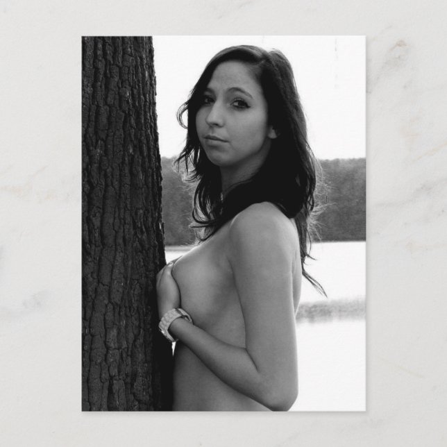 Vacker vykort för B&W-fotografi utomhus (Framsida)