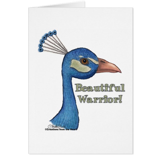 Vacker Warrior Hälsningskort (Framsidan)