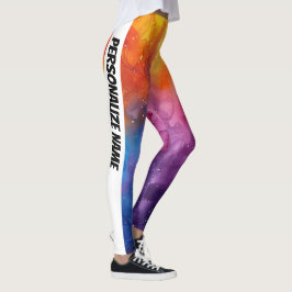 Vacker Watercolor PERSONALIZE Leggings