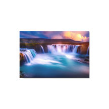 Vacker Waterfall Island Natur Fotografi